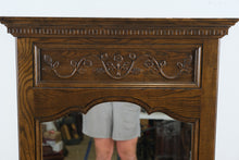 Load image into Gallery viewer, Traditional Carved Wood Wall Mirror Decorative Mantel Style Mirror 32x52
