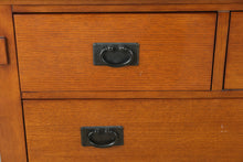 Load image into Gallery viewer, Mission Style Oak Three Drawer Chest
