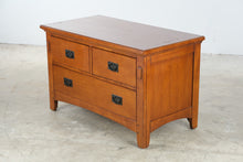 Load image into Gallery viewer, Mission Style Oak Three Drawer Chest

