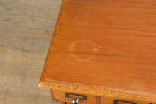 Load image into Gallery viewer, Oak Organizer Cabinet with Leaded Glass Door

