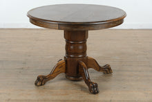 Load image into Gallery viewer, Solid Oak Pedestal Dining Table with Claw Feet – 42&quot; Round
