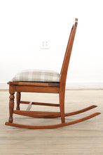 Load image into Gallery viewer, Oak Rocking Chair with Brand New Upholstery
