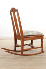Load image into Gallery viewer, Oak Rocking Chair with Brand New Upholstery
