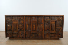 Load image into Gallery viewer, 1970s Lane Pueblo Brutalist Oak 9-Drawer Lowboy Dresser
