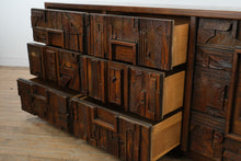 Load image into Gallery viewer, 1970s Lane Pueblo Brutalist Oak 9-Drawer Lowboy Dresser
