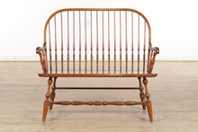 Load image into Gallery viewer, Authentic Hitchcock Oak Windsor Bench
