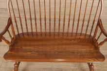 Load image into Gallery viewer, Authentic Hitchcock Oak Windsor Bench
