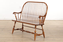 Load image into Gallery viewer, Authentic Hitchcock Oak Windsor Bench
