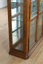 Load image into Gallery viewer, The Wexford Grand Curio Cabinet – Solid Oak &amp; Leaded Glass, 76” Tall
