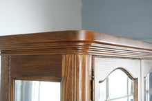 Load image into Gallery viewer, The Wexford Grand Curio Cabinet – Solid Oak &amp; Leaded Glass, 76” Tall
