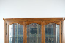 Load image into Gallery viewer, The Wexford Grand Curio Cabinet – Solid Oak &amp; Leaded Glass, 76” Tall
