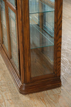 Load image into Gallery viewer, The Wexford Grand Curio Cabinet – Solid Oak &amp; Leaded Glass, 76” Tall
