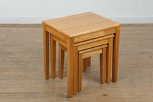 Load image into Gallery viewer, Solid Wood Nesting Tables Set of Three Minimalist Modern
