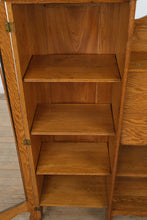Load image into Gallery viewer, Restored Solid Oak Side-by-Side Cabinet with Glass Door &amp; Secretary Storage
