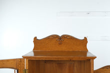 Load image into Gallery viewer, Restored Solid Oak Side-by-Side Cabinet with Glass Door &amp; Secretary Storage
