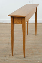 Load image into Gallery viewer, Solid Oak Slender Console Table with Tapered Legs
