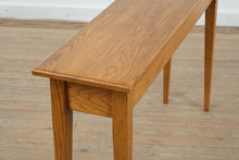 Load image into Gallery viewer, Solid Oak Slender Console Table with Tapered Legs
