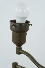 Load image into Gallery viewer, Antique Style Brass Swing Arm Floor Lamp 50 Inch Adjustable
