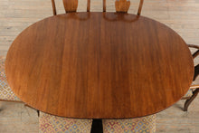 Load image into Gallery viewer, Davis Cabinet Company Cherry Dining Table with 6 Queen Anne Chairs and Leaves
