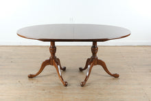Load image into Gallery viewer, Davis Cabinet Company Cherry Dining Table with 6 Queen Anne Chairs and Leaves
