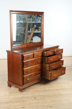 Load image into Gallery viewer, Old Mill Cherry 10-Drawer Dresser with Mirror
