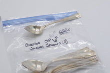 Load image into Gallery viewer, Oneida Sterling Silver Sugar Spoons Set of 8 Floral Pattern 184 Grams
