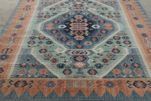 Load image into Gallery viewer, Opalhouse Persian Blush Teal 7 x 10 Area Rug Geometric Kilim Style Target
