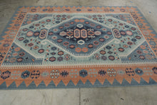 Load image into Gallery viewer, Opalhouse Persian Blush Teal 7 x 10 Area Rug Geometric Kilim Style Target
