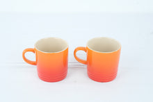 Load image into Gallery viewer, Le Creuset Set of 2 Stoneware Coffee Mugs Flame Orange 12 oz 350 ml
