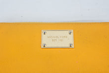 Load image into Gallery viewer, Michael Kors Orange Leather Continental Zip Around Wallet Gold Tone Hardware
