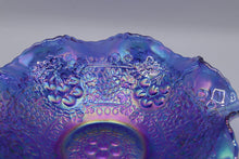 Load image into Gallery viewer, Fenton Museum Collection Orange Tree Cherry Bowl Cobalt Blue Iridized Satin 10 Inch
