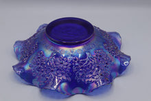 Load image into Gallery viewer, Fenton Museum Collection Orange Tree Cherry Bowl Cobalt Blue Iridized Satin 10 Inch
