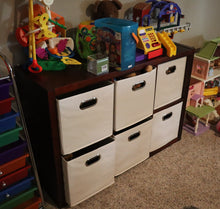 Load image into Gallery viewer, 6-Cube Storage Organizer with Fabric Bins
