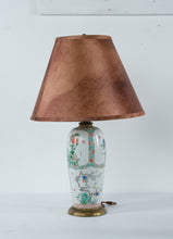 Load image into Gallery viewer, Asian Porcelain Table Lamp Floral Landscape Decor 23 Inch

