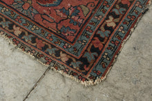 Load image into Gallery viewer, Vintage Hand Knotted Oriental Wool Rug Red Blue Floral Persian Style Accent
