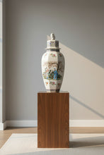 Load image into Gallery viewer, Large Chinese Export Style Porcelain Ginger Jar With Foo Dog Lid 28 Inch
