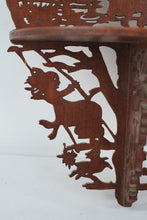 Load image into Gallery viewer, Vintage Folk Art Scroll Saw Wooden Wall Shelf – Country Scene Silhouette
