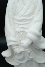 Load image into Gallery viewer, Vintage Blanc de Chine-Style Porcelain Lady Figurine – 19&quot; Tall
