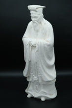 Load image into Gallery viewer, Pair of Vintage Blanc de Chine-Style Porcelain Figurines – Scholar and Lady, 19&quot; Tall
