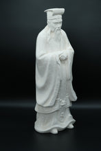 Load image into Gallery viewer, Pair of Vintage Blanc de Chine-Style Porcelain Figurines – Scholar and Lady, 19&quot; Tall
