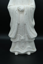 Load image into Gallery viewer, Pair of Vintage Blanc de Chine-Style Porcelain Figurines – Scholar and Lady, 19&quot; Tall

