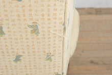 Load image into Gallery viewer, Custom Upholstered Chippendale Wingback Chair with Asian Motif Fabric
