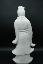 Load image into Gallery viewer, Pair of Vintage Blanc de Chine-Style Porcelain Figurines – Scholar and Lady, 19&quot; Tall
