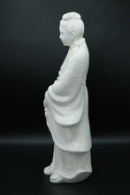 Load image into Gallery viewer, Pair of Vintage Blanc de Chine-Style Porcelain Figurines – Scholar and Lady, 19&quot; Tall
