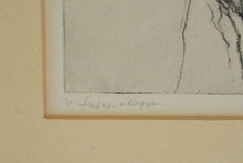 Load image into Gallery viewer, Framed Abstract Etching Signed Fondly Barbara Modern Black and White Artwork
