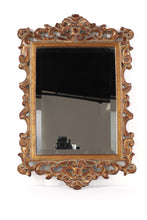 Load image into Gallery viewer, Ornate Antiqued Rubbed Gold Mirror - 17&quot; x 25&quot;
