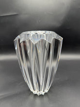 Load image into Gallery viewer, Orrefors Zodiak Crystal Vase Erika Lagerbielke Signed Swedish Art Glass 8 Inch
