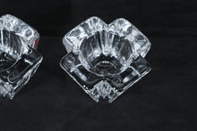 Load image into Gallery viewer, Orrefors Crystal Votive Candle Holders Set of 2 Swedish Art Glass Signed
