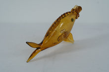 Load image into Gallery viewer, Vintage Italian Orvieto Wine Bottle – Fish Shaped Amber Glass with Label
