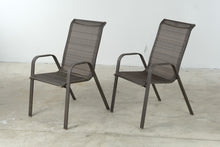 Load image into Gallery viewer, Pair of Outdoor Sling Patio Dining Chairs with Aluminum Frames
